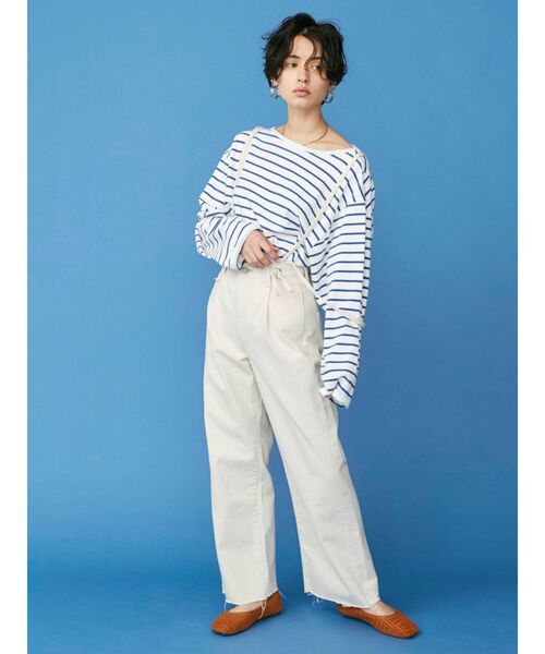 Ungrid（アングリッド）の「ボートネックボーダーロングスリーブTee（Tシャツ/カットソー・レディース・ピンク/ブルー・FREE）」の17枚目の写真