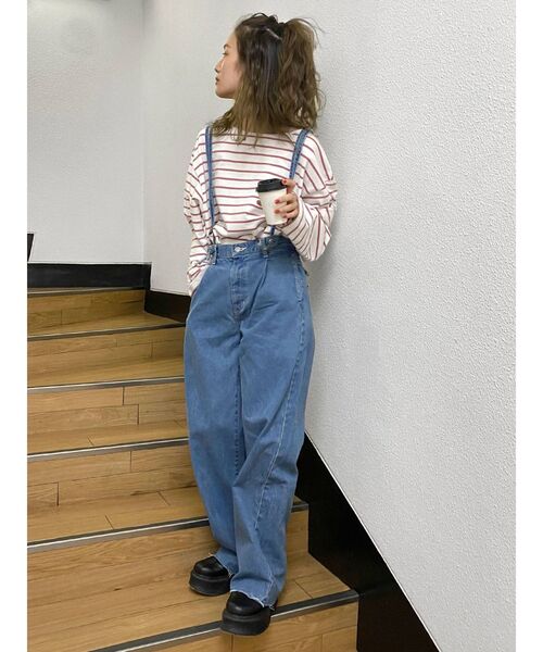 Ungrid（アングリッド）の「ボートネックボーダーロングスリーブTee（Tシャツ/カットソー・レディース・ピンク/ブルー・FREE）」の21枚目の写真