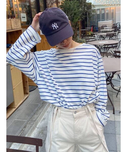 Ungrid（アングリッド）の「ボートネックボーダーロングスリーブTee（Tシャツ/カットソー・レディース・ピンク/ブルー・FREE）」の22枚目の写真