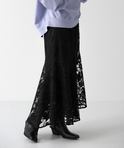 KBF（ケイビーエフ）の「レースマーメイドスカート（スカート・レディース・ブラック/ベージュ・ONE）」の2枚目の写真
