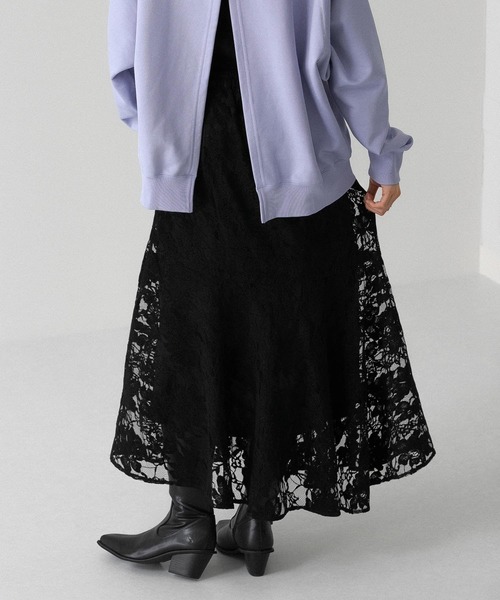 KBF（ケイビーエフ）の「レースマーメイドスカート（スカート・レディース・ブラック/ベージュ・ONE）」の3枚目の写真