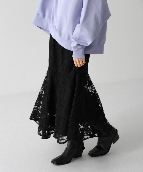 KBF（ケイビーエフ）の「レースマーメイドスカート（スカート・レディース・ブラック/ベージュ・ONE）」の4枚目の写真