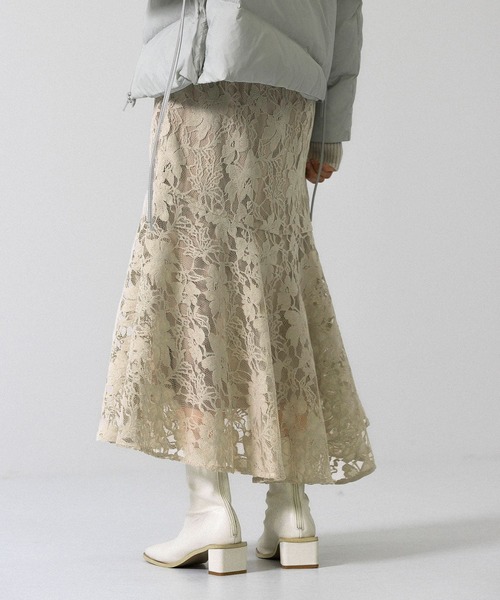 KBF（ケイビーエフ）の「レースマーメイドスカート（スカート・レディース・ブラック/ベージュ・ONE）」の9枚目の写真