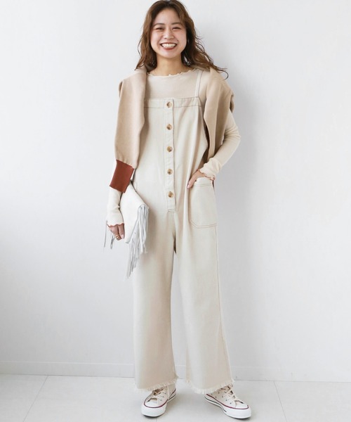 JOURNAL STANDARD relume（ジャーナルスタンダード　レリューム）の「【UNDYED】生成りデニムオールインワン◆（サロペット/オーバーオール・レディース・ナチュラル・FREE）」の2枚目の写真