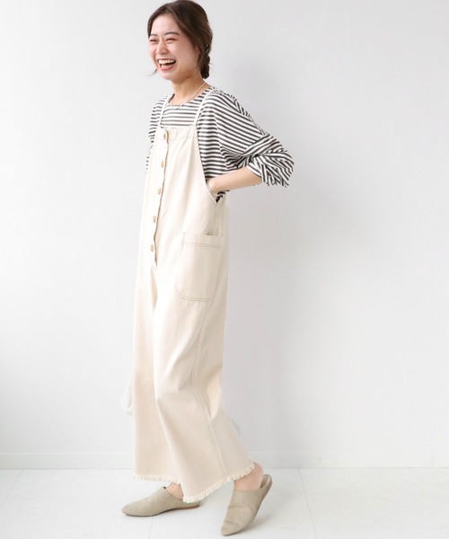 JOURNAL STANDARD relume（ジャーナルスタンダード　レリューム）の「【UNDYED】生成りデニムオールインワン◆（サロペット/オーバーオール・レディース・ナチュラル・FREE）」の10枚目の写真
