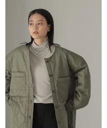 AMERICAN HOLIC | ノーカラーキルトジャケット(ブルゾン)