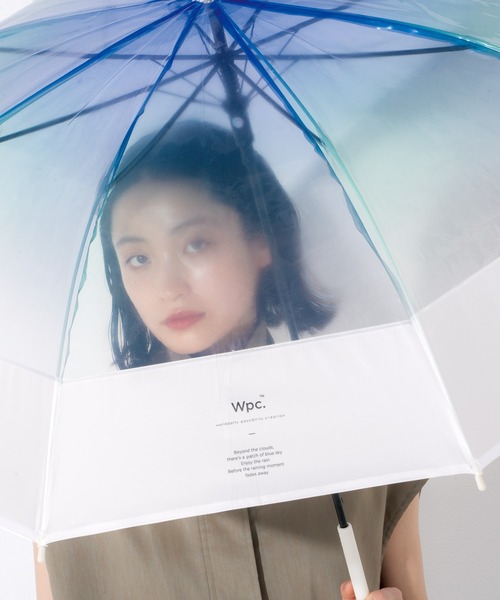 Wpc.（ダブリュピーシー）の「★［ビニール傘］空色アンブレラ 切り継ぎグラデーション 長傘 雨傘 Wpc.（長傘・レディース・ピンク/ブルー/グリーン・FREE）」の13枚目の写真