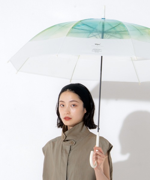Wpc.（ダブリュピーシー）の「★［ビニール傘］空色アンブレラ 切り継ぎグラデーション 長傘 雨傘 Wpc.（長傘・レディース・ピンク/ブルー/グリーン・FREE）」の10枚目の写真