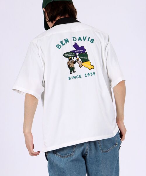BEN DAVIS/WHITE LABEL(ベンデイビス ホワイトラベル)の「【BEN DAVIS(ベンデイビス)】SOUVENIR BIG SHORT SLEEVE SHIRTS / スーベニア ベトジャン風 ビッグ 半袖シャツ(シャツ/ブラウス・メンズ・ホワイト/ブラック/ベージュ/グリーン系その他3・MEDIUM/LARGE)」の18枚目の写真