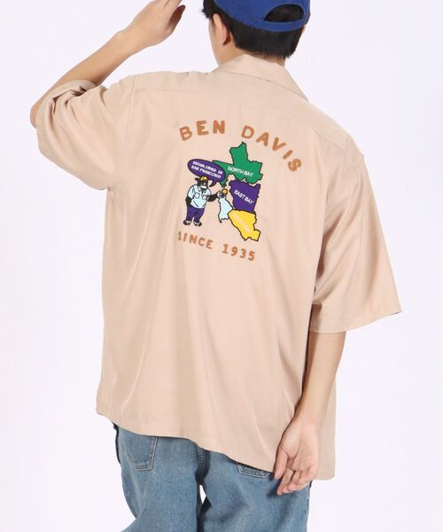 BEN DAVIS/WHITE LABEL(ベンデイビス ホワイトラベル)の「【BEN DAVIS(ベンデイビス)】SOUVENIR BIG SHORT SLEEVE SHIRTS / スーベニア ベトジャン風 ビッグ 半袖シャツ(シャツ/ブラウス・メンズ・ホワイト/ブラック/ベージュ/グリーン系その他3・MEDIUM/LARGE)」の9枚目の写真