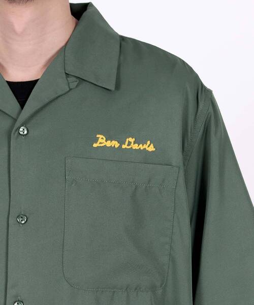 BEN DAVIS/WHITE LABEL(ベンデイビス ホワイトラベル)の「【BEN DAVIS(ベンデイビス)】SOUVENIR BIG SHORT SLEEVE SHIRTS / スーベニア ベトジャン風 ビッグ 半袖シャツ(シャツ/ブラウス・メンズ・ホワイト/ブラック/ベージュ/グリーン系その他3・MEDIUM/LARGE)」の21枚目の写真
