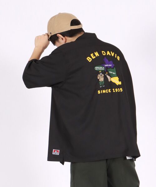 BEN DAVIS/WHITE LABEL(ベンデイビス ホワイトラベル)の「【BEN DAVIS(ベンデイビス)】SOUVENIR BIG SHORT SLEEVE SHIRTS / スーベニア ベトジャン風 ビッグ 半袖シャツ(シャツ/ブラウス・メンズ・ホワイト/ブラック/ベージュ/グリーン系その他3・MEDIUM/LARGE)」の8枚目の写真