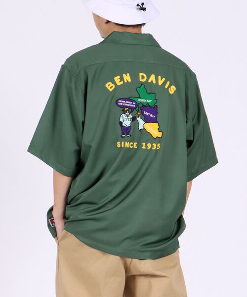 BEN DAVIS/WHITE LABEL(ベンデイビス ホワイトラベル)の「【BEN DAVIS(ベンデイビス)】SOUVENIR BIG SHORT SLEEVE SHIRTS / スーベニア ベトジャン風 ビッグ 半袖シャツ(シャツ/ブラウス・メンズ・ホワイト/ブラック/ベージュ/グリーン系その他3・MEDIUM/LARGE)」の20枚目の写真