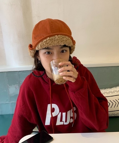 MANGROVE（マングローブ）の「裏ボアフライトキャップ（キャップ・レディース・ダークオレンジ/ブラック/グレー/ベージュ/ホワイト・FREE）」の15枚目の写真