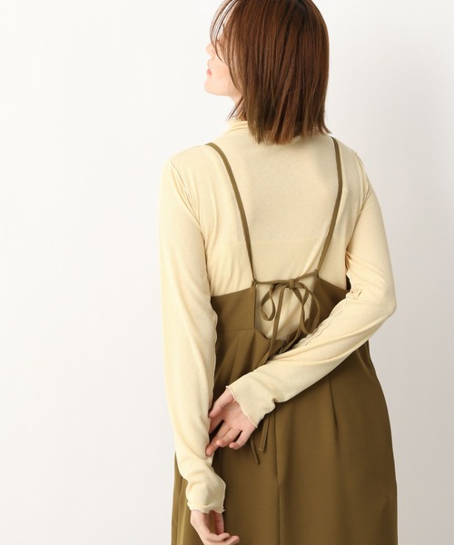 A part by（アパートバイ）の「RyPeリブシアーメロー_長袖 268952（Tシャツ/カットソー・レディース・ブラック/ベージュ/カーキ/アイボリー/ライトイエロー・FREE）」の16枚目の写真