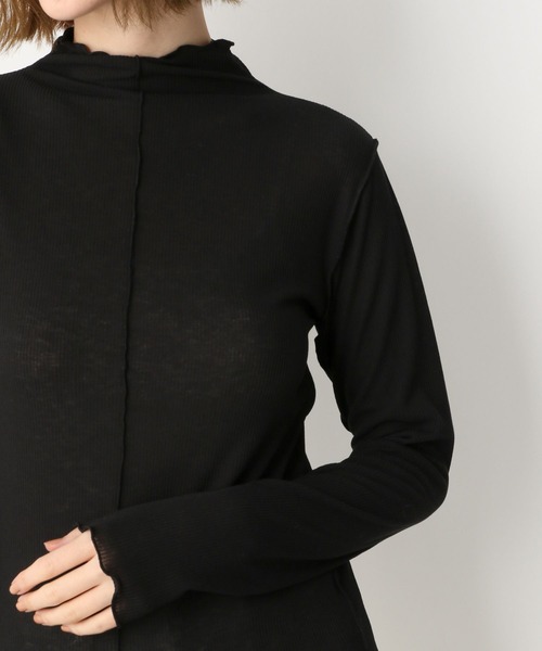 A part by（アパートバイ）の「RyPeリブシアーメロー_長袖 268952（Tシャツ/カットソー・レディース・ブラック/ベージュ/カーキ/アイボリー/ライトイエロー・FREE）」の22枚目の写真