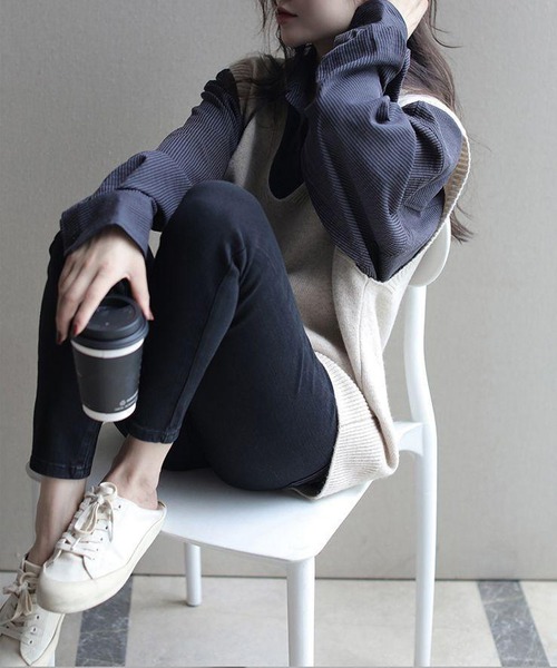 LOPASS(ロパス)の「コールテン ビッグシャツ(シャツ/ブラウス・レディース・ネイビー・LARGE/MEDIUM)」の10枚目の写真