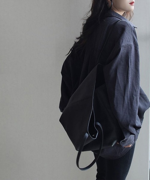 LOPASS(ロパス)の「コールテン ビッグシャツ(シャツ/ブラウス・レディース・ネイビー・LARGE/MEDIUM)」の5枚目の写真