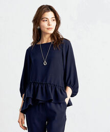 ◇【WEB限定】裾フリルブラウス