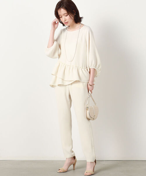 NOLLEY’S Sophi（ノーリーズソフィ）の「◇【WEB限定】裾フリルブラウス（シャツ/ブラウス・レディース・オフホワイト/ブラック/グレイッシュベージュ/ネイビー・FREE）」の10枚目の写真