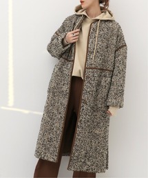 Simplicite | ツイードガウンコート◆(ノーカラーコート)