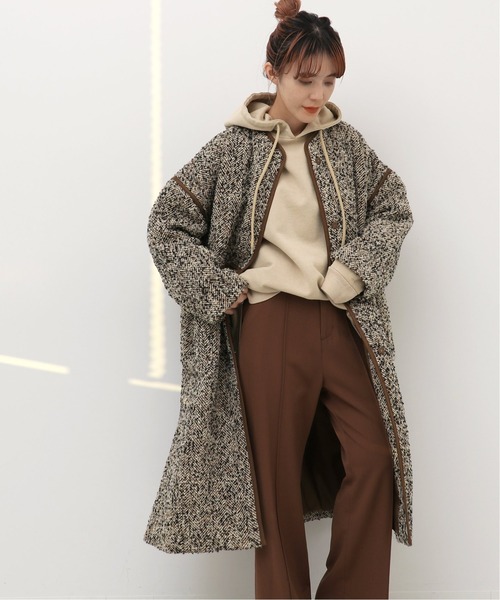 Simplicite（サンプリシテ）の「ツイードガウンコート◇（ノーカラー