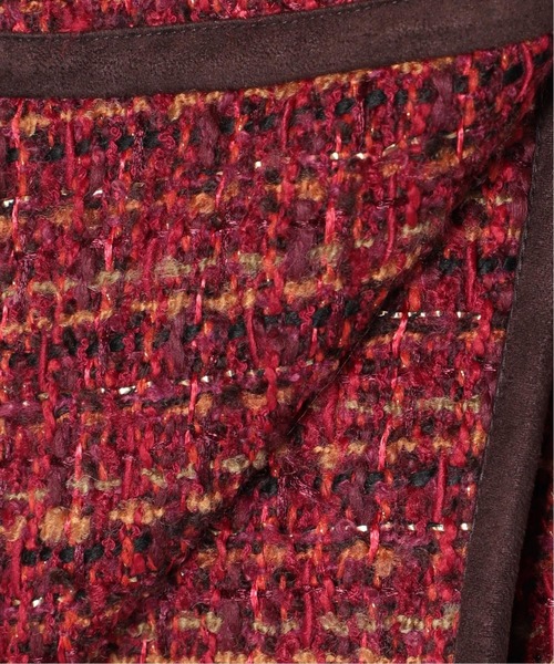 Simplicite(サンプリシテ)の「ツイードガウンコート◆(ノーカラーコート・レディース・ネイビー/グレー/レッド・FREE)」の12枚目の写真