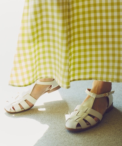 N.(N. Natural Beauty Basic)(エヌエヌナチュラルビューティーベーシック)の「◆グルカサンダル(サンダル・レディース・ホワイト/ブラック・23.5/24.5)」の7枚目の写真