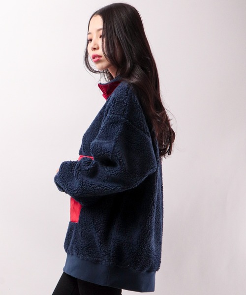 House of Blues（ハウスオブブルース）の「ボア配色切替ハーフZIPプルオーバー（スウェット・メンズ・ブラック/ネイビー/グレー・M/L）」の18枚目の写真