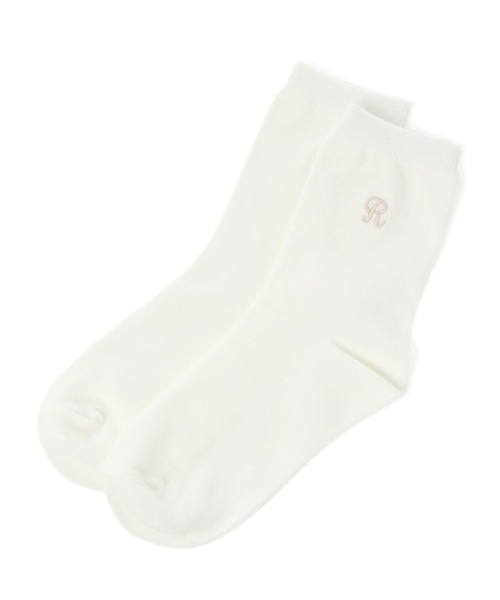 repipi armario（レピピ アルマリオ）の「サイド刺繍ソックス（ソックス/靴下・キッズ・ホワイト/グリーン系その他/グレー/ベージュ/ダークブラウン/ブラック系その他・FREE）」の2枚目の写真