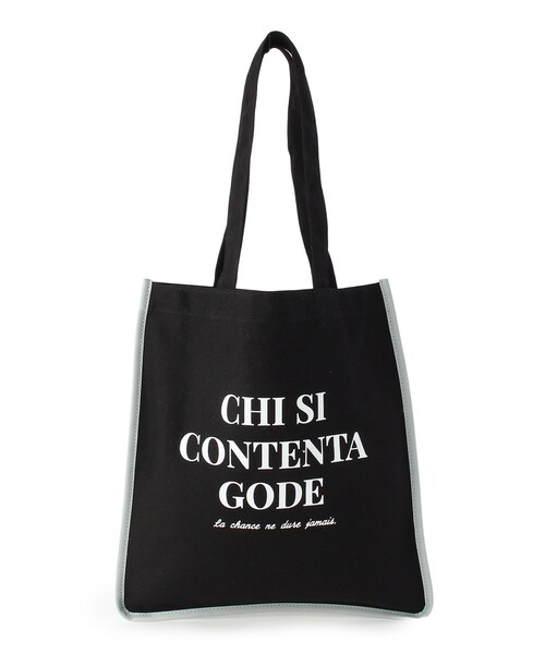 Ober Tashe(オーバータッシェ)の「パイピング帆布トート(トートバッグ・レディース・ブラック/グレー/キャメル/ブラック系8・FREE)」の1枚目の写真