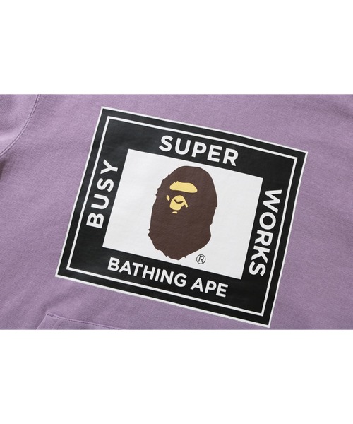 A BATHING APE（アベイシングエイプ）の「SUPER BUSY WORKS PULLOVER HOODIE M（パーカー・メンズ・ブラック/グレー/パープル・SMALL/MEDIUM/XX-LARGE/LARGE/X-LARGE）」の9枚目の写真