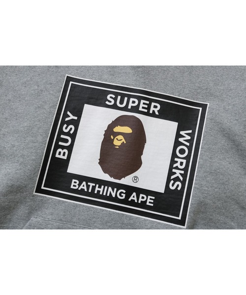 A BATHING APE（アベイシングエイプ）の「SUPER BUSY WORKS PULLOVER HOODIE M（パーカー・メンズ・ブラック/グレー/パープル・SMALL/MEDIUM/XX-LARGE/LARGE/X-LARGE）」の6枚目の写真