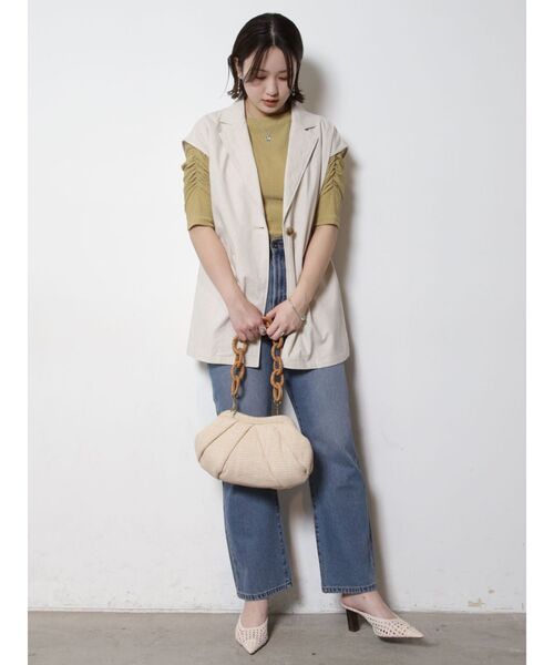 COTORICA（コトリカ）の「5分袖パワショルカットソー（Tシャツ/カットソー・レディース・ブラック/オフホワイト/イエロー・FREE）」の18枚目の写真