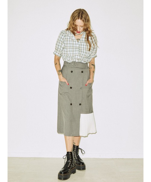 jouetie（ジュエティ）の「BIGリボンタイハーフスリーブブラウス（シャツ/ブラウス・レディース・ブラック/パープル/レッド/ブルー/グリーン/アイボリー・MEDIUM）」の10枚目の写真