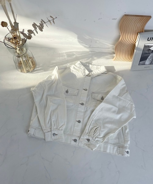 AS KNOW AS plus（アズノゥアズプラス）の「ダブルポケットカジっとジャケット（その他アウター・レディース・ブラック/オフホワイト/カーキ/ケミカルウォッシュ/ライトグリーン・FREE）」の2枚目の写真