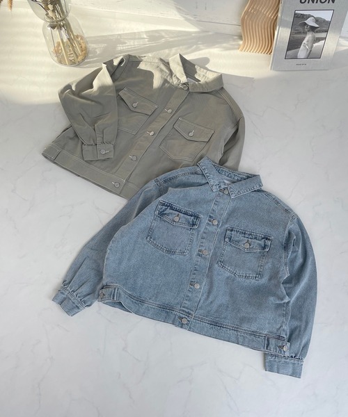 AS KNOW AS plus（アズノゥアズプラス）の「ダブルポケットカジっとジャケット（その他アウター・レディース・ブラック/オフホワイト/カーキ/ケミカルウォッシュ/ライトグリーン・FREE）」の11枚目の写真