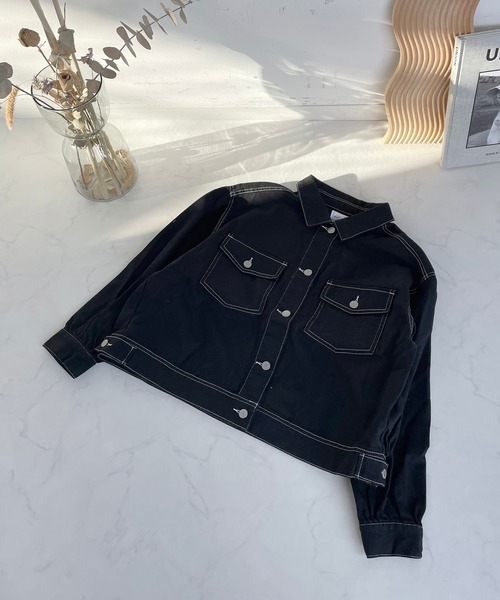 AS KNOW AS plus（アズノゥアズプラス）の「ダブルポケットカジっとジャケット（その他アウター・レディース・ブラック/オフホワイト/カーキ/ケミカルウォッシュ/ライトグリーン・FREE）」の10枚目の写真