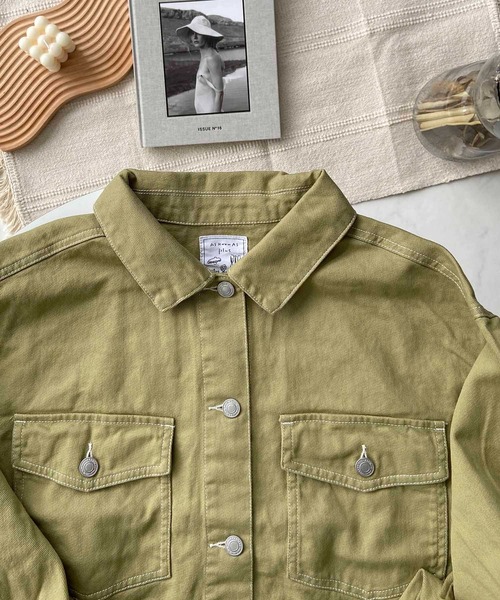 AS KNOW AS plus（アズノゥアズプラス）の「ダブルポケットカジっとジャケット（その他アウター・レディース・ブラック/オフホワイト/カーキ/ケミカルウォッシュ/ライトグリーン・FREE）」の21枚目の写真