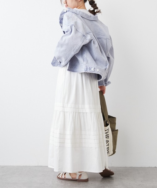 PUAL CE CIN(ピュアルセシン)の「春ケミカルデニムジャケット(デニムジャケット・レディース・チャコールグレー/ブルー/ライトベージュ・FREE)」の15枚目の写真