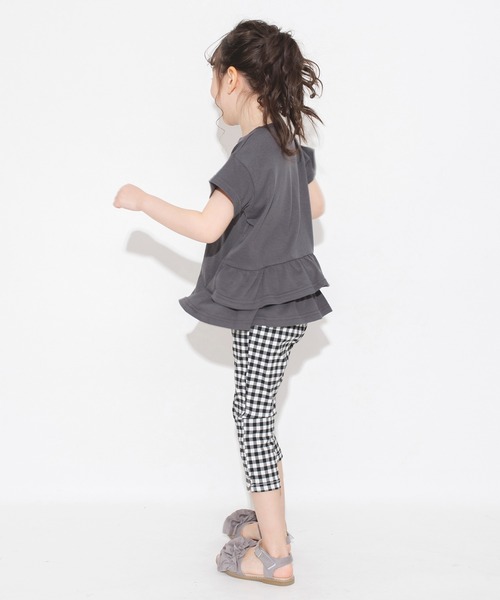 BRANSHES（ブランシェス）の「【WEB限定】無地/ドット柄バックフリル半袖Tシャツ（Tシャツ/カットソー・キッズ・ベージュ/ピンクベージュ/チャコールグレー/ライトグリーン/ラベンダー・100/150/130/140/110/120）」の12枚目の写真