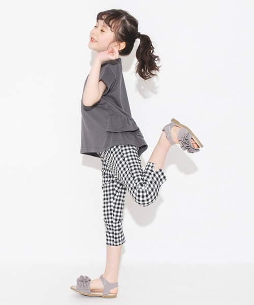 BRANSHES（ブランシェス）の「【WEB限定】無地/ドット柄バックフリル半袖Tシャツ（Tシャツ/カットソー・キッズ・ベージュ/ピンクベージュ/チャコールグレー/ライトグリーン/ラベンダー・100/150/130/140/110/120）」の13枚目の写真