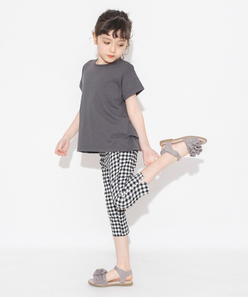 BRANSHES（ブランシェス）の「【WEB限定】無地/ドット柄バックフリル半袖Tシャツ（Tシャツ/カットソー・キッズ・ベージュ/ピンクベージュ/チャコールグレー/ライトグリーン/ラベンダー・100/150/130/140/110/120）」の14枚目の写真