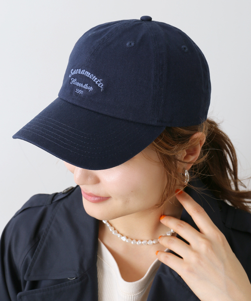 Simplicite(サンプリシテ)の「Embroidery Cap◆(キャップ・レディース・チャコールグレー/ベージュ/ネイビー/ブルー・FREE)」の4枚目の写真