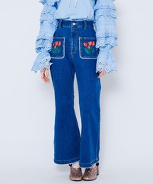 Candy Stripper | CHULIP FLARE デニムパンツ(デニムパンツ)