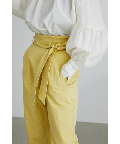 STYLEMIXER（スタイルミキサー）の「ハイウエストラップチノパンツ（チノパンツ・レディース・ベージュ/イエロー/ネイビー・SMALL/MEDIUM）」の22枚目の写真