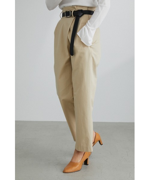 STYLEMIXER（スタイルミキサー）の「ハイウエストラップチノパンツ（チノパンツ・レディース・ベージュ/イエロー/ネイビー・SMALL/MEDIUM）」の5枚目の写真