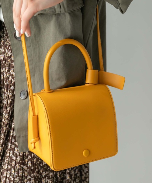 Edit Sheen（エディットシーン）の「スクエアボックスバッグ（ショルダーバッグ・レディース・イエロー/オレンジ・FREE）」の3枚目の写真
