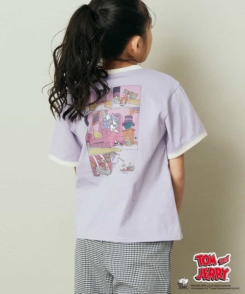 a.v.v（アーヴェヴェ）の「[100-130]トムとジェリーコラボプリントTシャツ（Tシャツ/カットソー・キッズ・ホワイト/ライトパープル/ミント/ベージュ・110/130/120/100）」の4枚目の写真