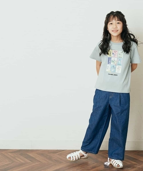 a.v.v（アーヴェヴェ）の「[100-130]トムとジェリーコラボプリントTシャツ（Tシャツ/カットソー・キッズ・ホワイト/ライトパープル/ミント/ベージュ・110/130/120/100）」の9枚目の写真